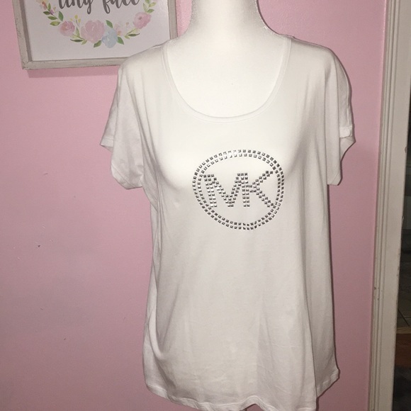 Michael Kors Tops - Michael Kors basic white t-shirt size S NWT
